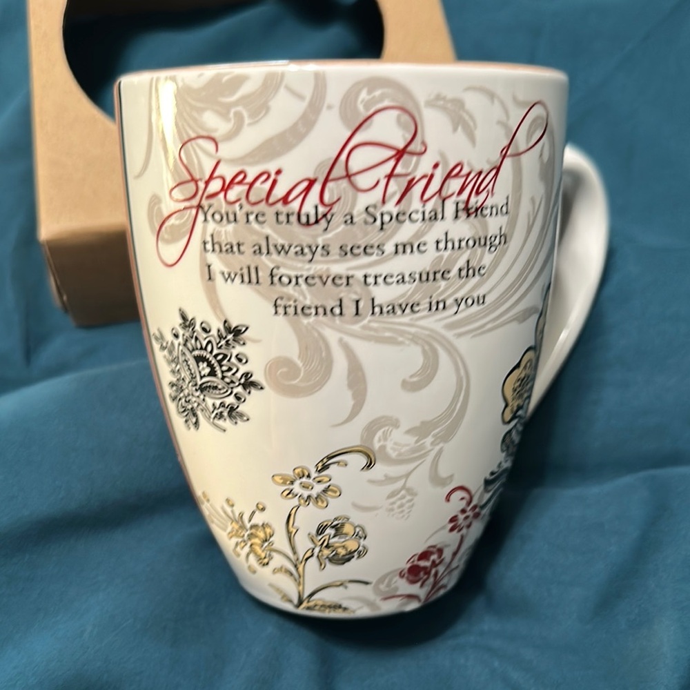 Special Friend Mug with Red and Gold Accents